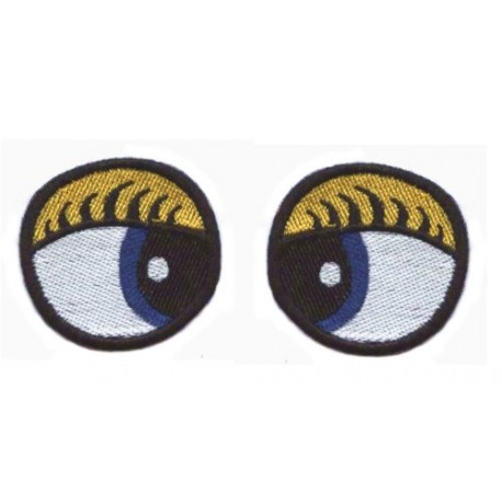 oczy owalne haftowane