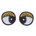 oczy owalne haftowane
