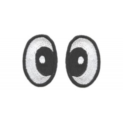 Oczy Eliptyczne czarno-białe zezowate 48X30